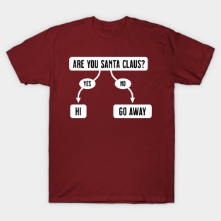 Are You Santa Claus? - Funny, Cute Flowchart T-Shirt